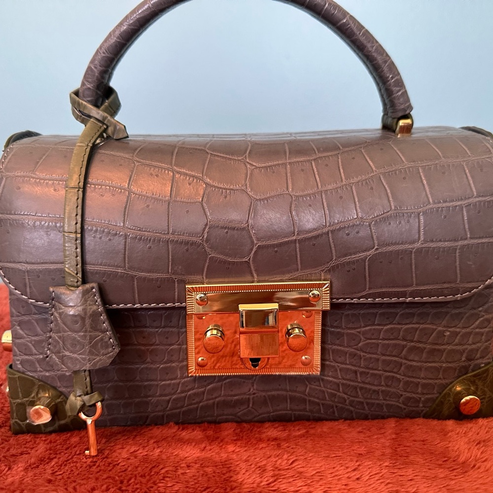 Croc skin hand bag